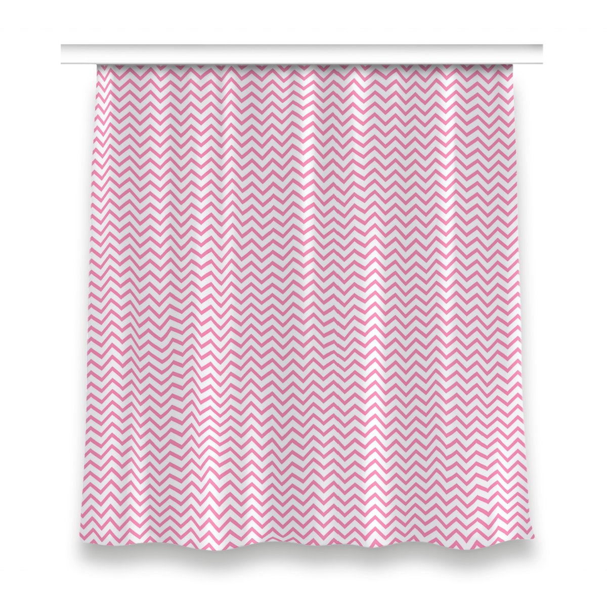 Klasyczna zasłona kolory 150x160 cm Różowe zygzaki, Fabricsy