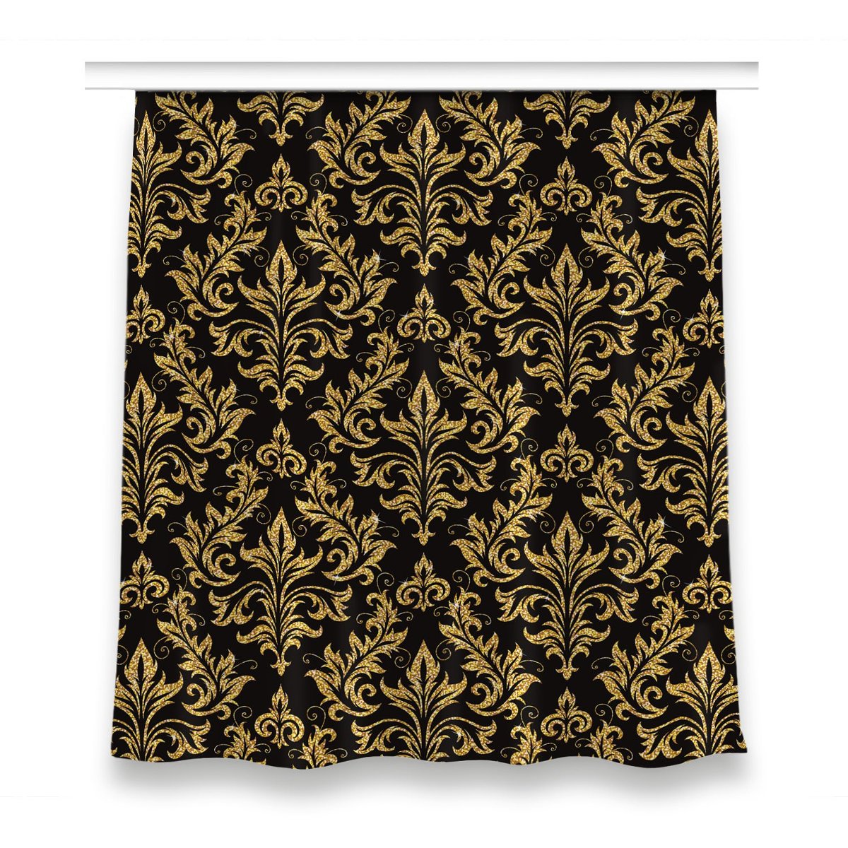 Zasłona z nadrukiem gotowa 150x160 Złoty ornament, Fabricsy