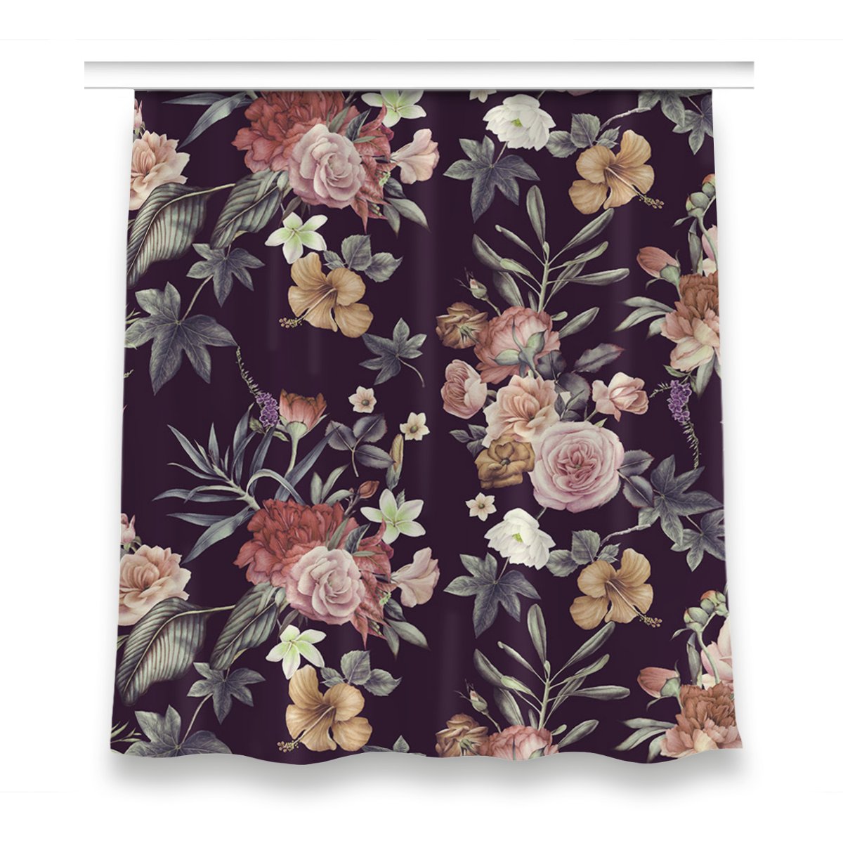 Klasyczna zasłona kolory 150x160 Kwiaty ogrodowe, Fabricsy