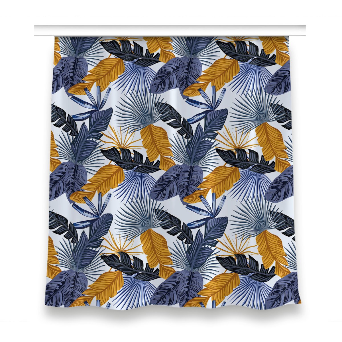 Zasłona klasyczna z grafiką 150x160 Liście palmowe, Fabricsy