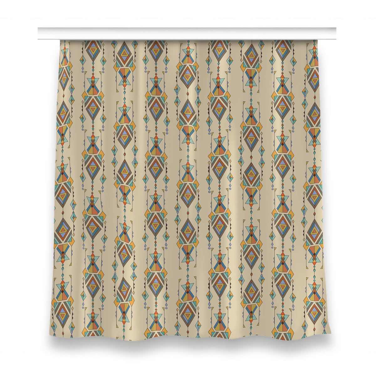 Klasyczna zasłona z nadrukiem 150x160 Styl aztecki, Fabricsy