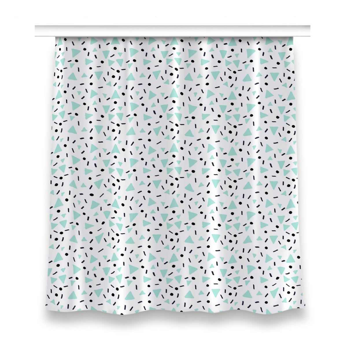 Gotowa zasłona z grafiką dekor 150x160 Wzór retro, Fabricsy