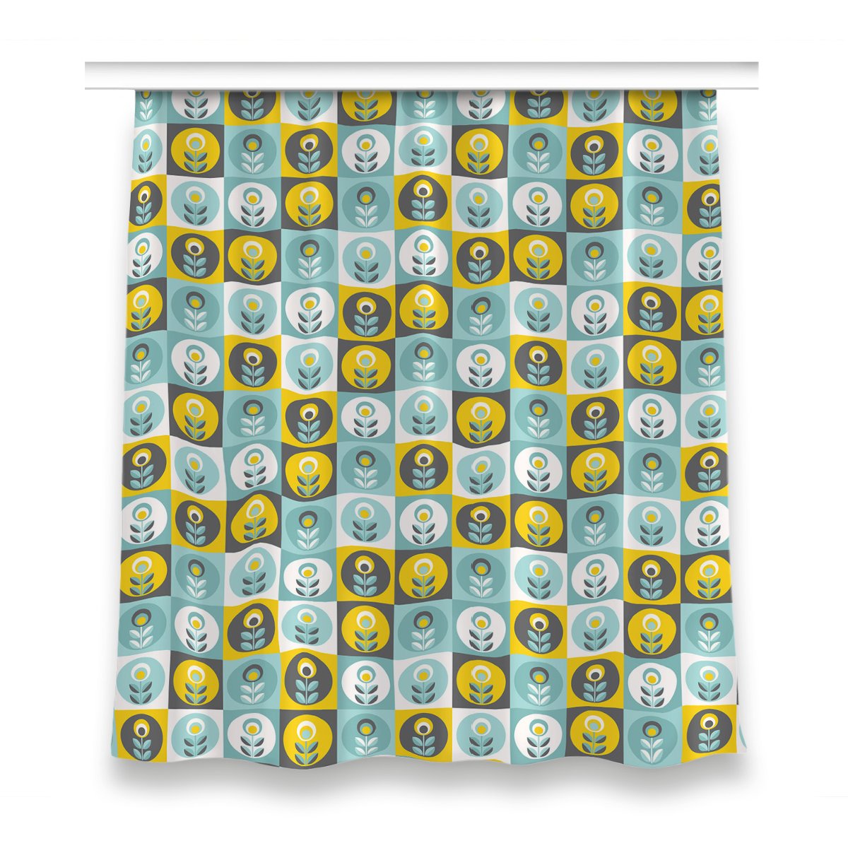 Zasłona gotowa do sypialni 150x160 Kwiatowy wzór, Fabricsy