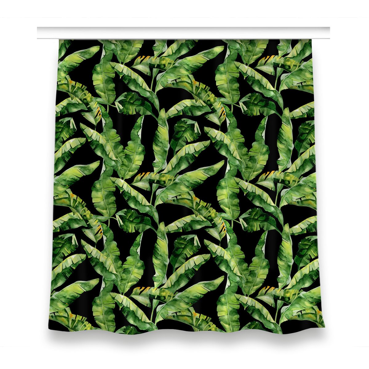 Gotowa zasłona na taśmę 150x160 cm Tropikalny liść, Fabricsy