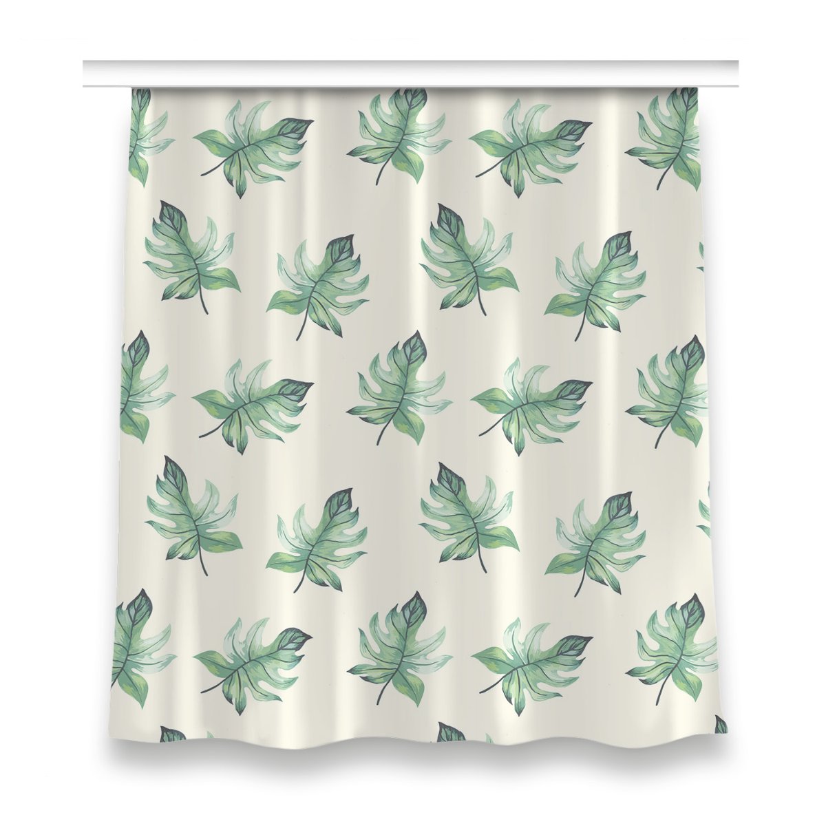 Zasłona z grafiką kolory 150x160 Tropikalne liście, Fabricsy