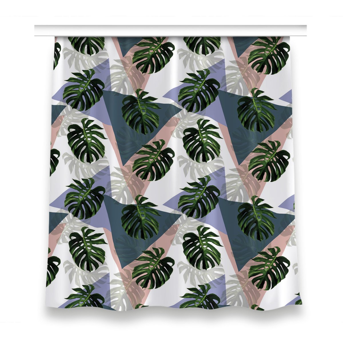Gotowa zasłona z nadrukiem 150x160 Monstera wzór, Fabricsy