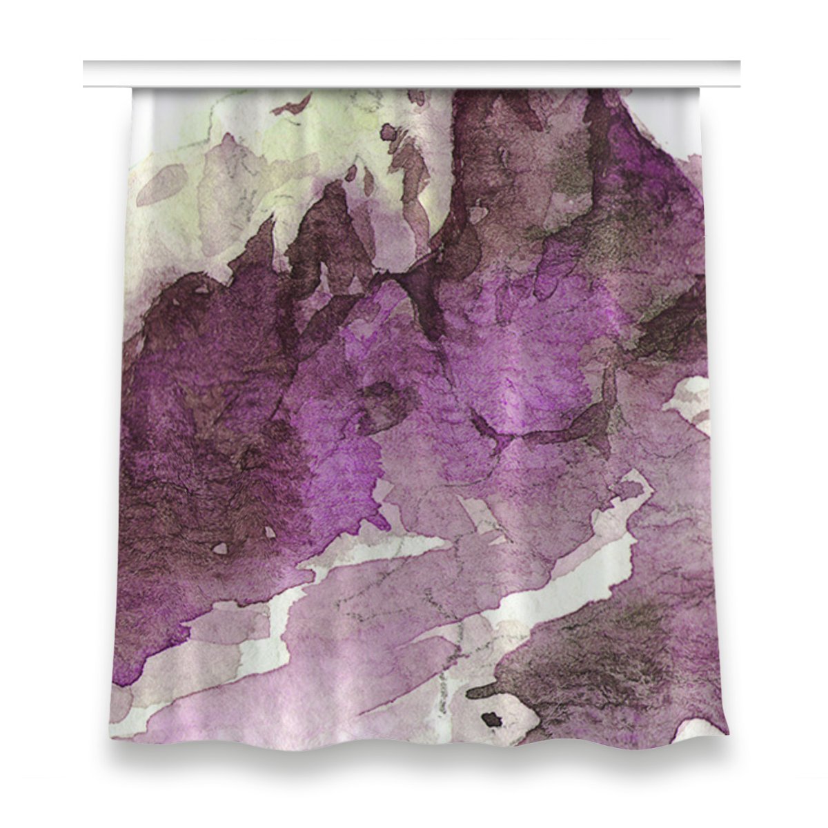 Gotowa zasłona na taśmę wzór 150x160 Zimowe góry, Fabricsy