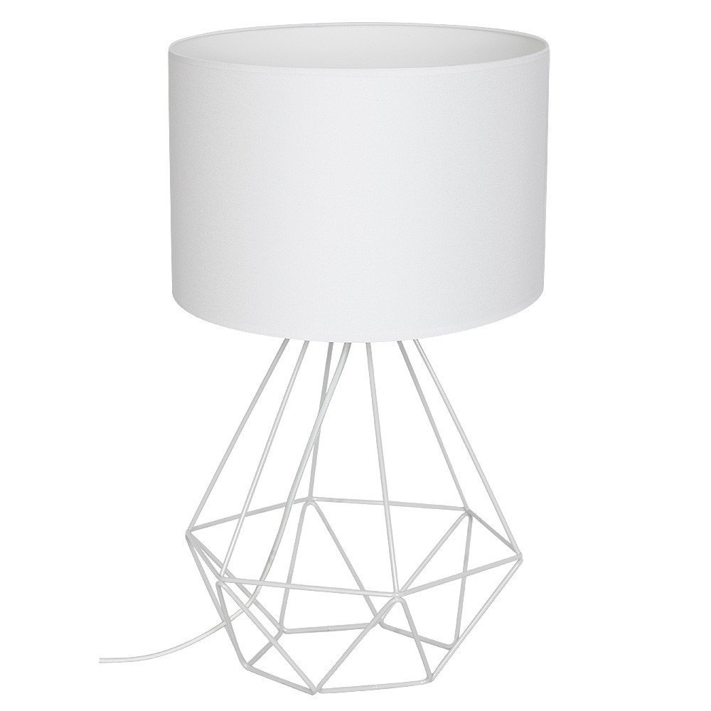 Decoland Lampa stołowa BASKET 1xE27/60W/230V biały