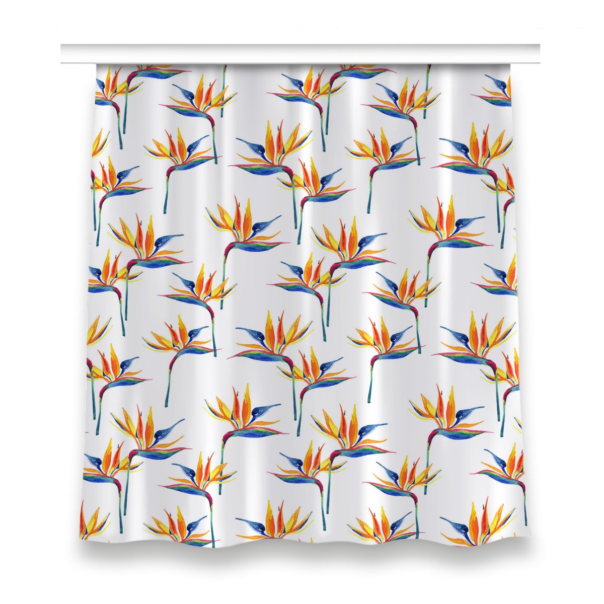 Klasyczna zasłona kolory 150x160 Kolorowe kwiaty, Fabricsy