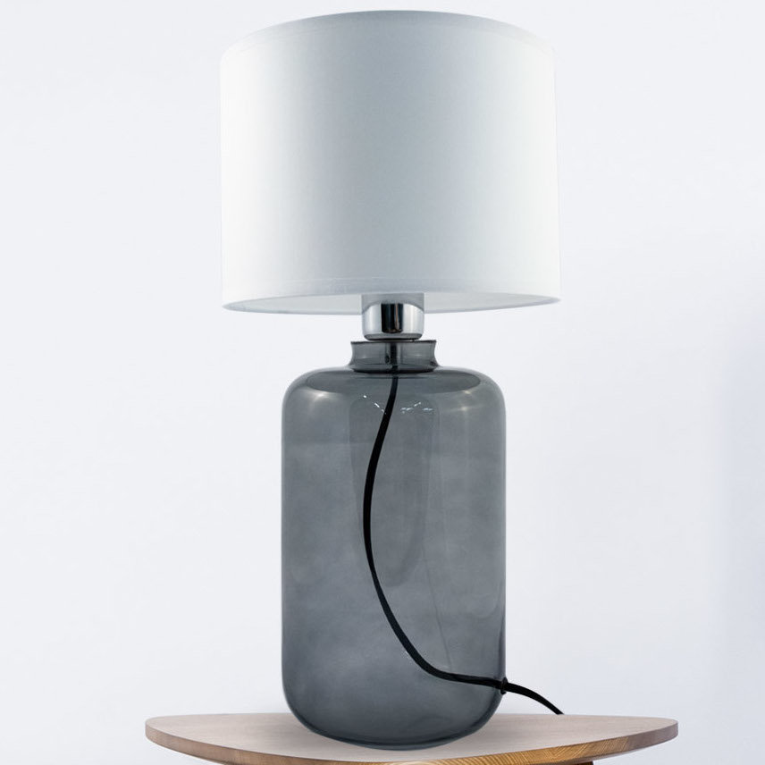 Zuma Line 5503WH - Lampa stołowa SAMSUN 1xE27/40W/230V biała/czarna