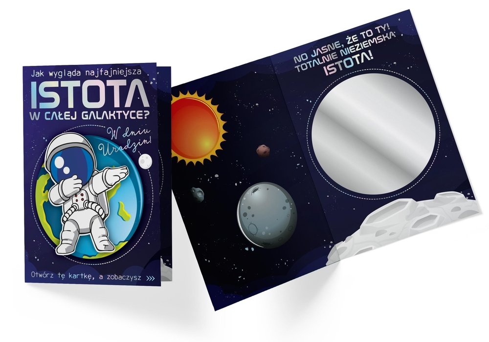 Karnet B6 DK-850 Urodziny kosmonauta lusterko)