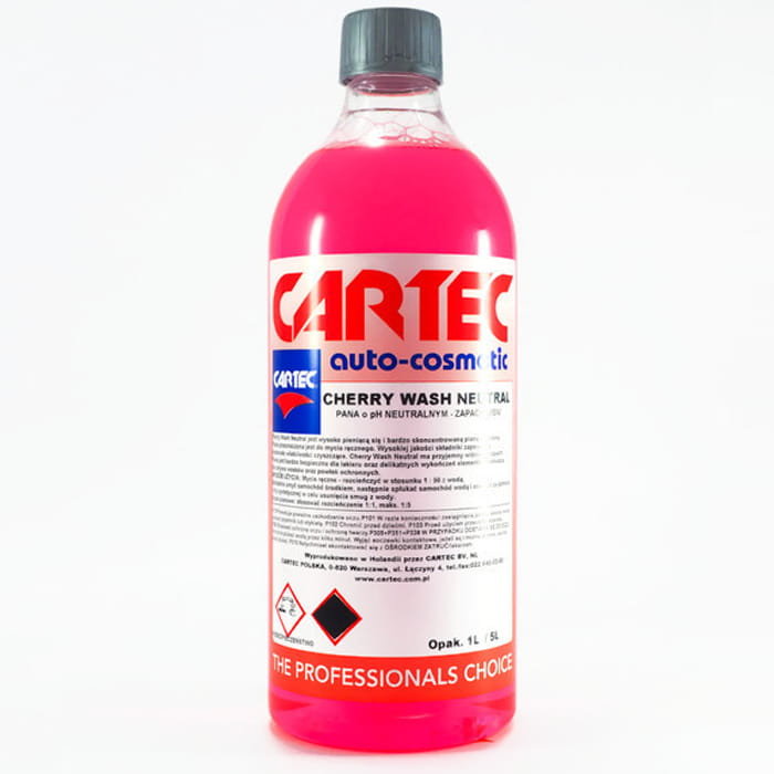 Cartec Cherry Wash pH Neutral 1 l - piana aktywna/szampon o wiśniowym zapachu