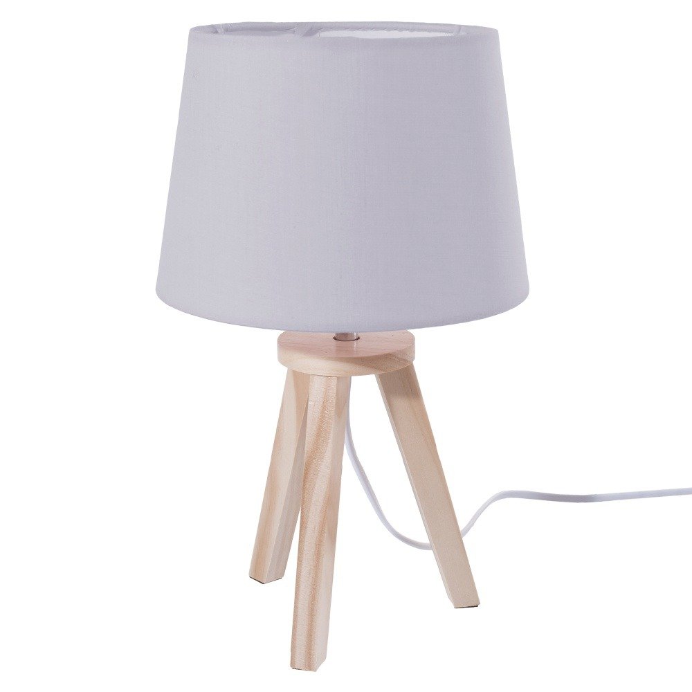 Atmosphera Lampa stojąca z abażurem dekoracyjna kolor szary B079TRQ5CN