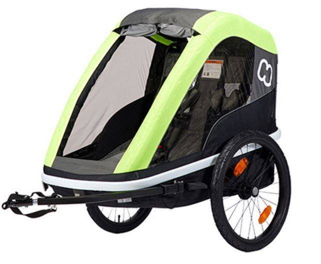 Hamax Avenida ONE Przyczepka rowerowa wraz z dyszlem do roweru i kołem wózka, lime 2020 Przyczepki dla dzieci HAM400020