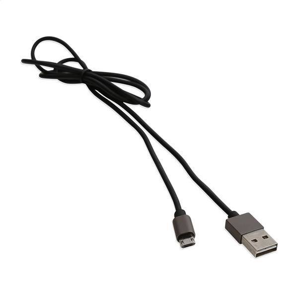 Platinet MICRO USB TO USB CABLE WITH REVERSIBLE PLUGS 1M BLACK 43466