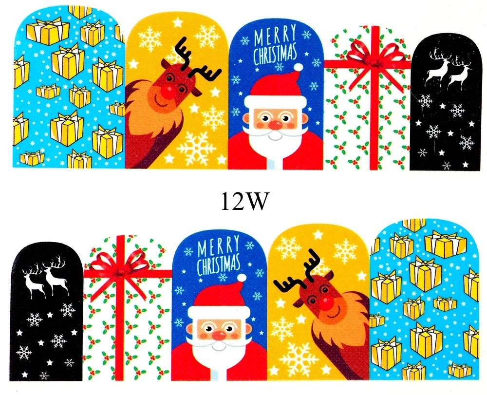 Naklejki wodne na paznokcie - nr 12W