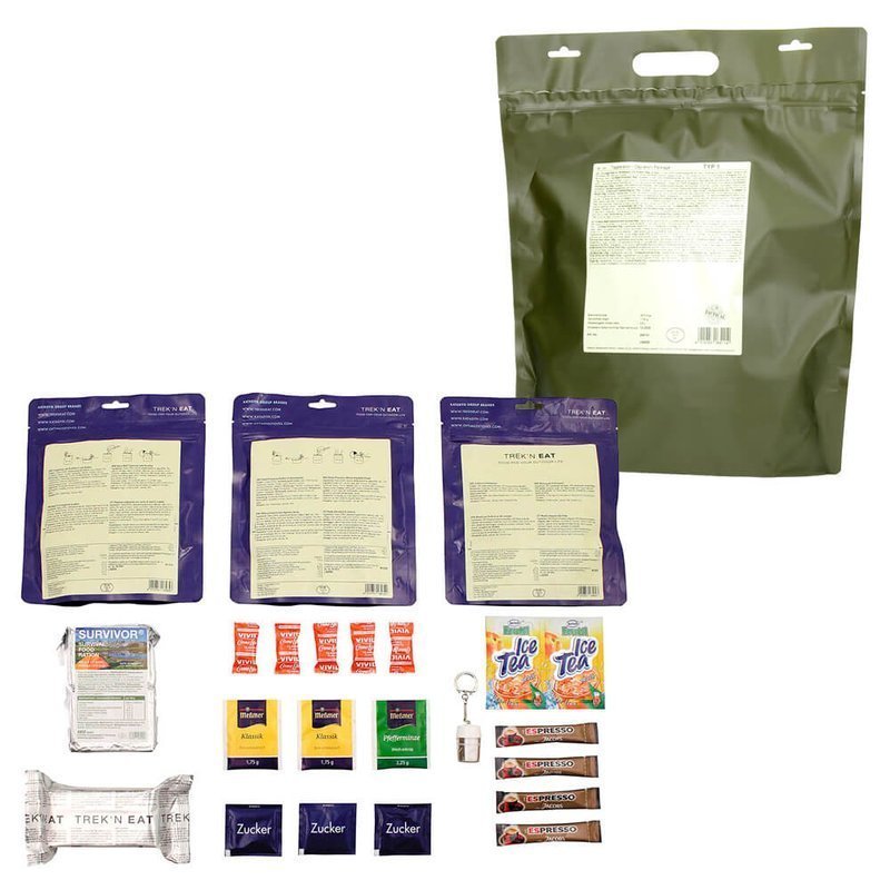 Trek'n Eat Trek'n Eat Tactical Day Ration Pack Żywność turystyczna 1100g, Typ 1  2021 Żywność turystyczna 265101