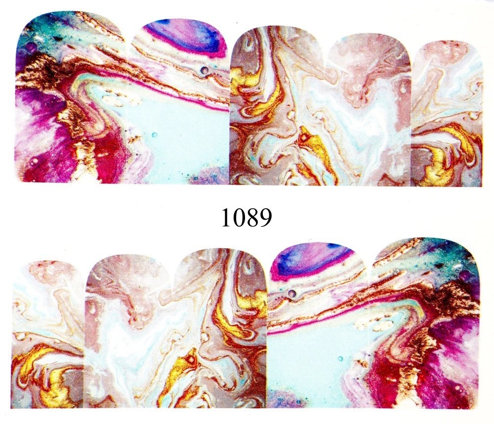 Naklejki wodne na paznokcie - nr 1089
