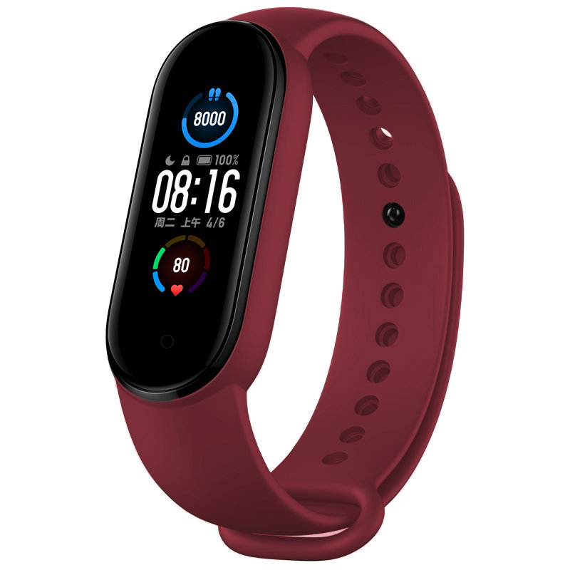 Devia Devia Deluxe Sport do Xiaomi Mi Band 5 czerwony 6938595350375