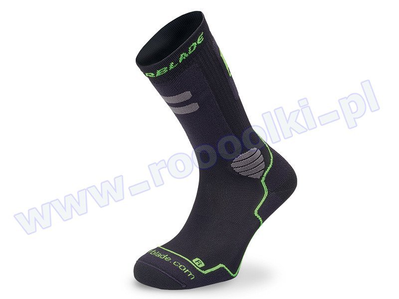 Skarpety męskie Rollerblade High Performance Socks Black / Green   - 47-49