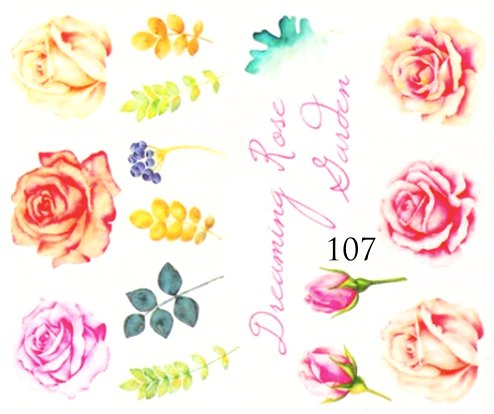 Naklejki wodne na paznokcie - nr 107