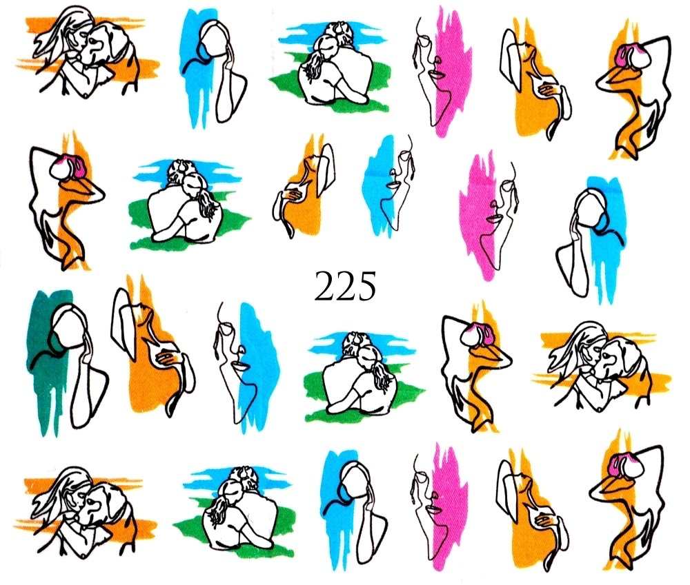 Naklejki wodne na paznokcie - nr 225