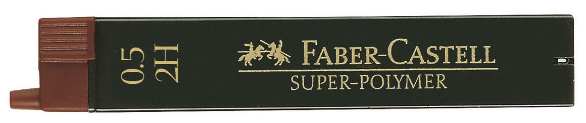 Faber-Castell 120512  Lead Refill Super Polymer, stopień twardości 2H, 0.5 MM, 12 sztuki 721433