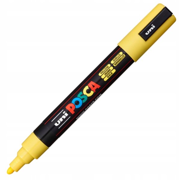 Uni UNI1174 Marker do tkanin Posca 1,8-2,5mm żółty