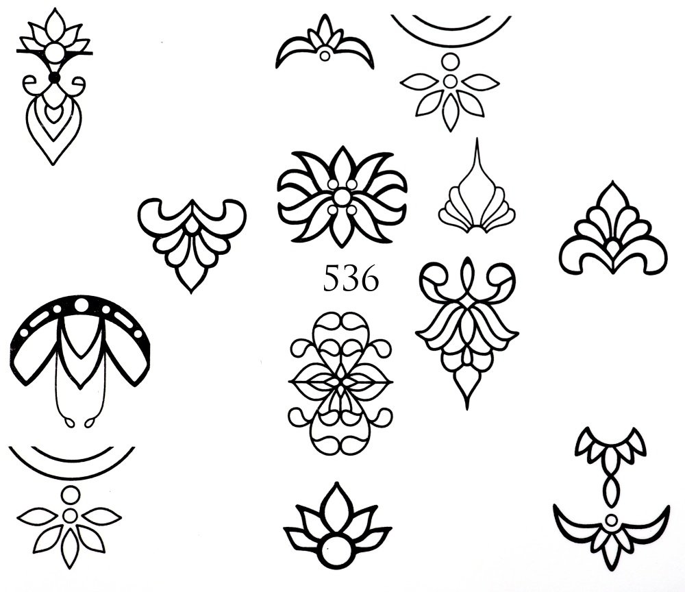 Naklejki wodne na paznokcie - nr 536