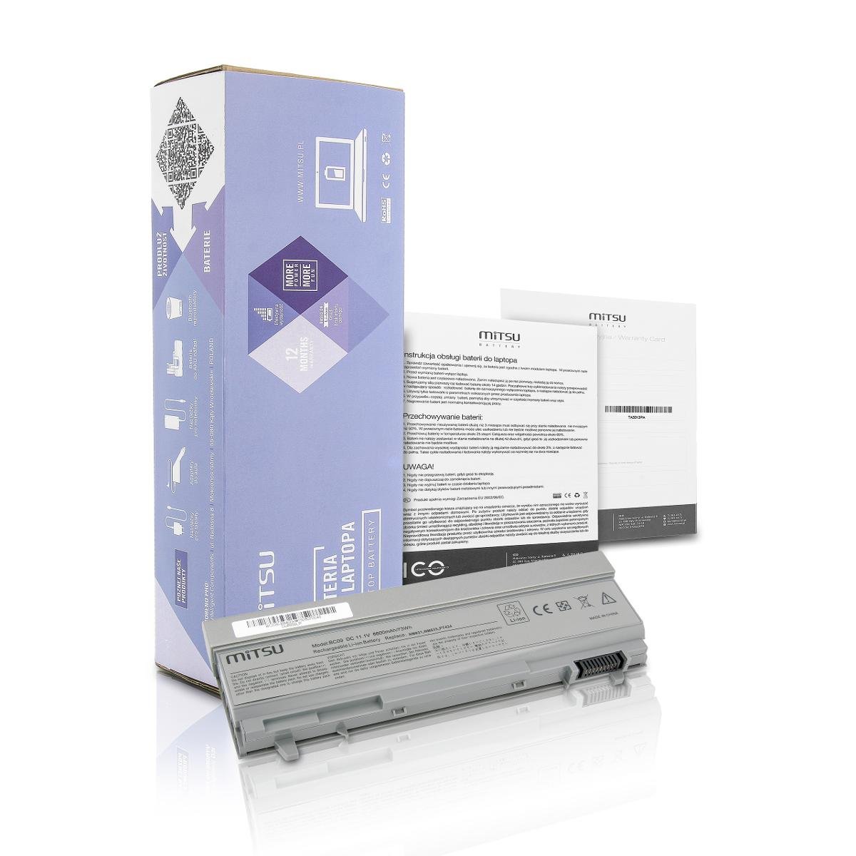 Mitsu Bateria do Dell Latitude E6400 6600mAh BC/DE-E6400H