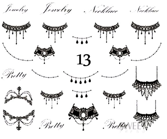 Naklejki wodne na paznokcie - nr 13