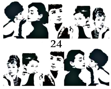 Naklejki wodne na paznokcie - nr 24