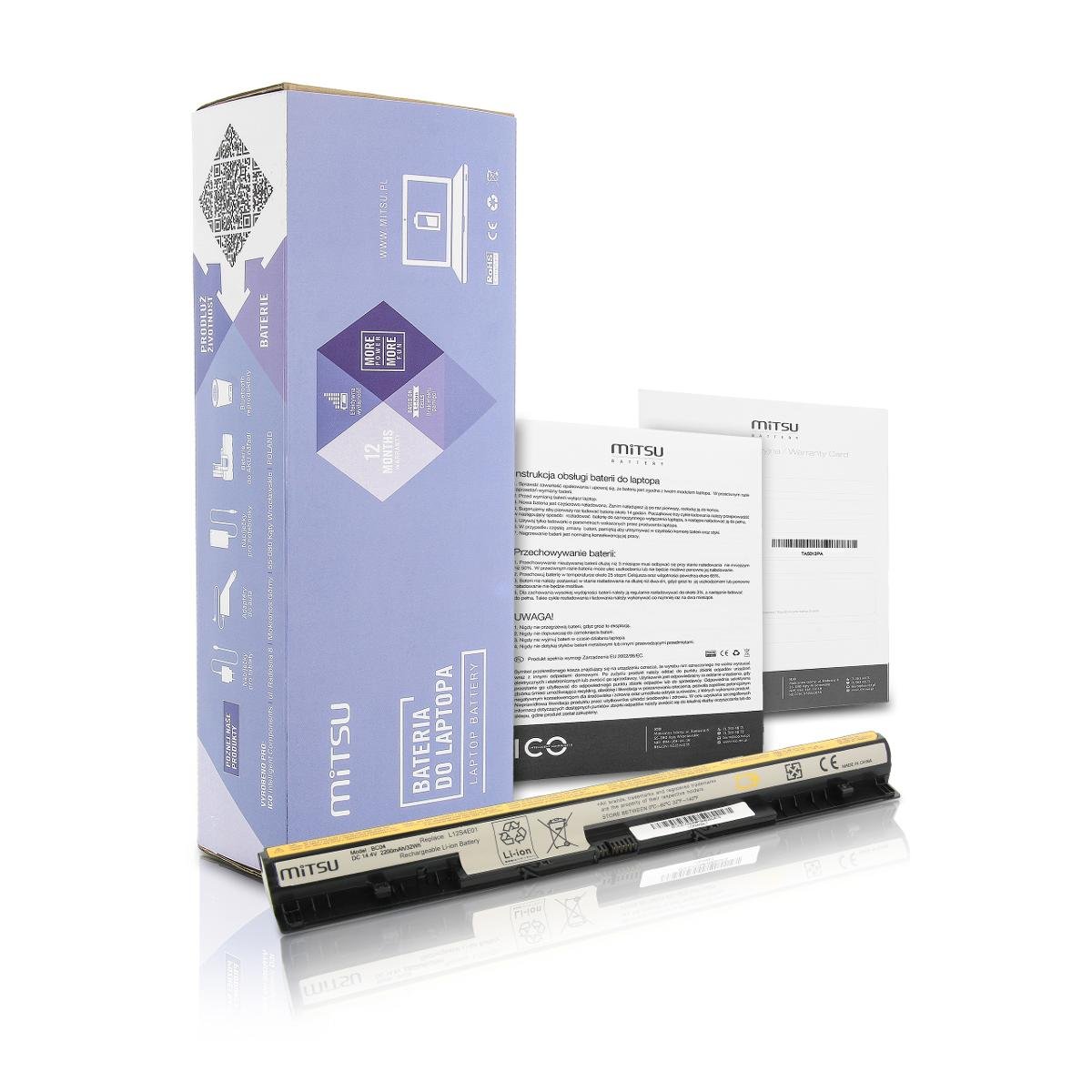 Mitsu Bateria do Lenovo IdeaPad G500s G510s Z710 2200 mAh BC/LE-G500