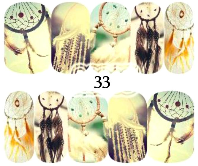 Naklejki wodne na paznokcie - nr 33