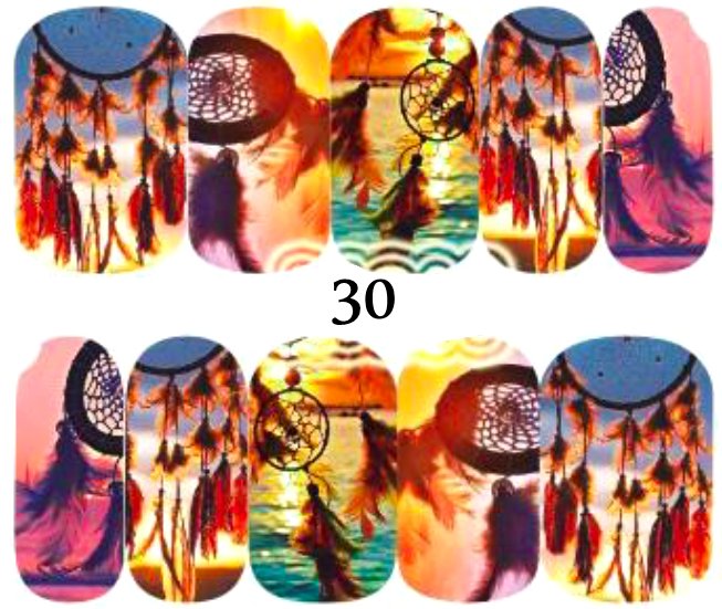 Naklejki wodne na paznokcie - nr 30