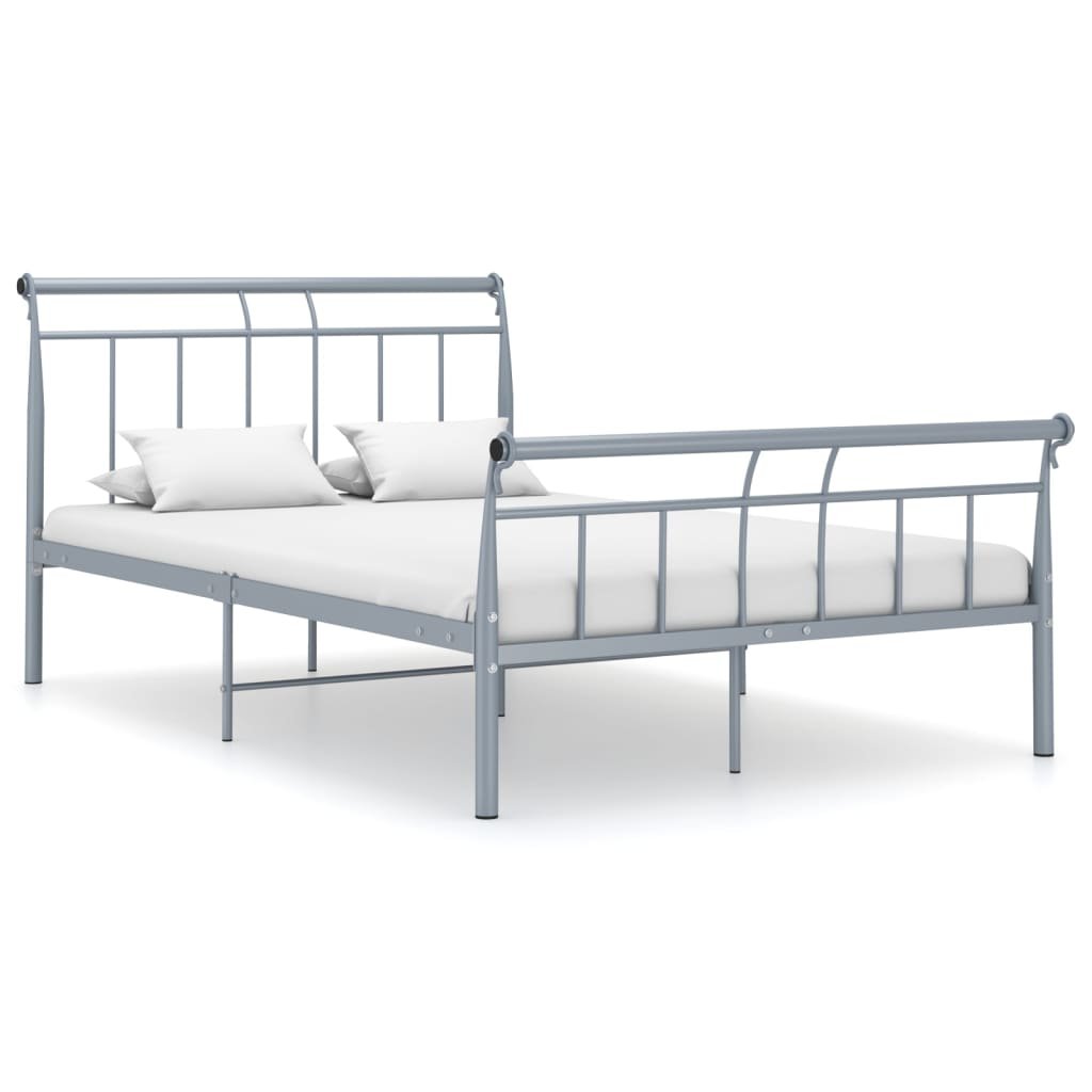 vidaXL Lumarko Rama łóżka, szara, metalowa, 120 x 200 cm 325038
