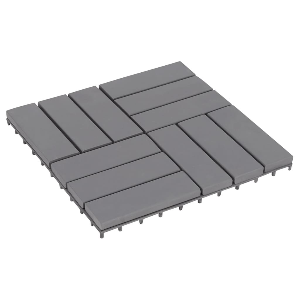 shumee Płytki tarasowe 20 szt. poszarzane 30x30 cm drewno akacjowe