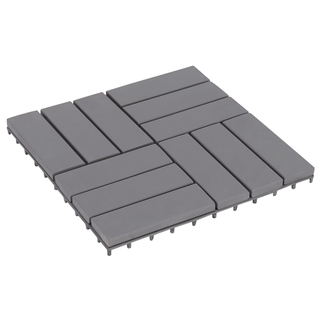 shumee Płytki tarasowe 30 szt. poszarzane 30x30 cm drewno akacjowe