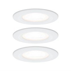 Zestaw 3x oczko wpuszczane okrągłe Nova LED GU10 6,5W 2700K 460lm biały IP44