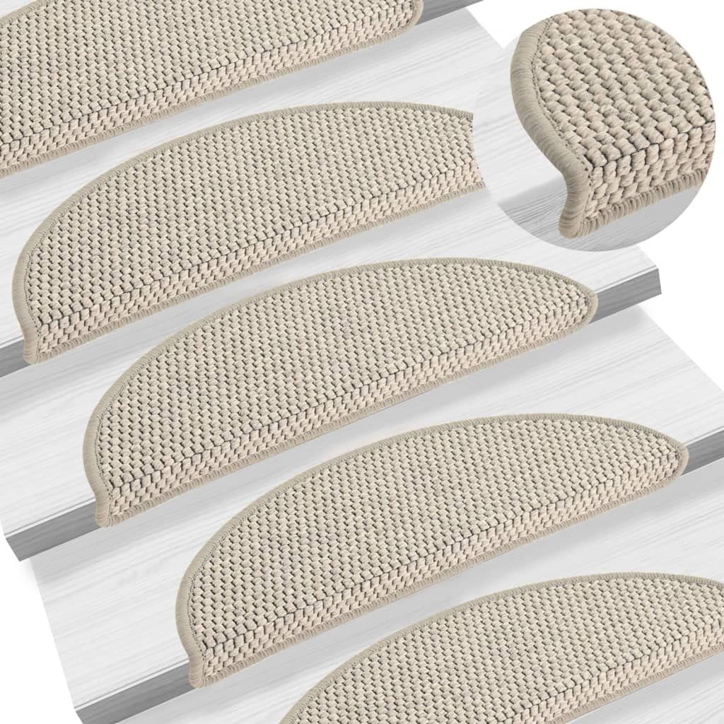 vidaXL Samoprzylepne nakładki na schody, 15 szt., 56x20 cm, taupe