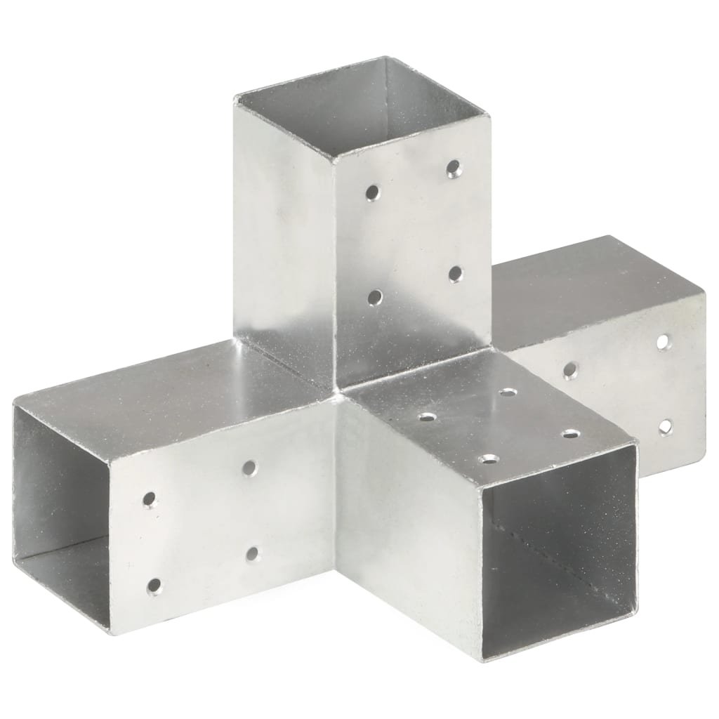 vidaXL Łącznik do słupków w kształcie X, metalowy, 71x71 mm