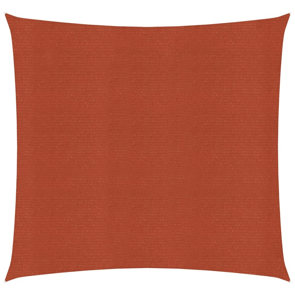 vidaXL Żagiel przeciwsłoneczny, 160 g/m, terakotowy, 7x7 m, HDPE vidaXL