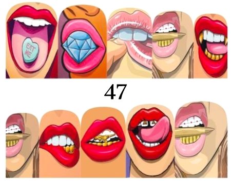 Naklejki wodne na paznokcie - nr 47