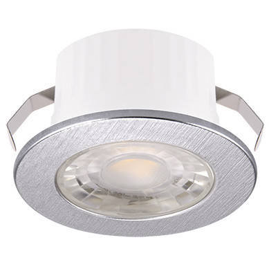 Ideus Sufitowa LAMPA wpust FIN LED C 03871 łazienkowa OPRAWA okrągła LED 3W 4000K minimalistyczna IP44 srebrna 03871