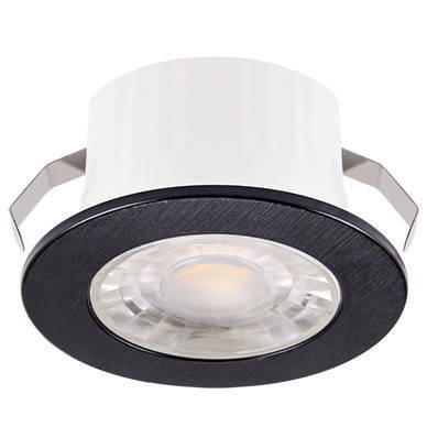 Ideus LAMPA wpust FIN LED C 03873 stropowa OPRAWA okrągła LED 3W 4000K łazienkowa IP44 czarna 03873