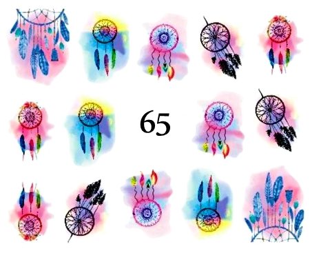 Naklejki wodne na paznokcie - nr 65