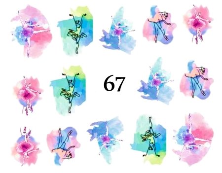 Naklejki wodne na paznokcie - nr 67