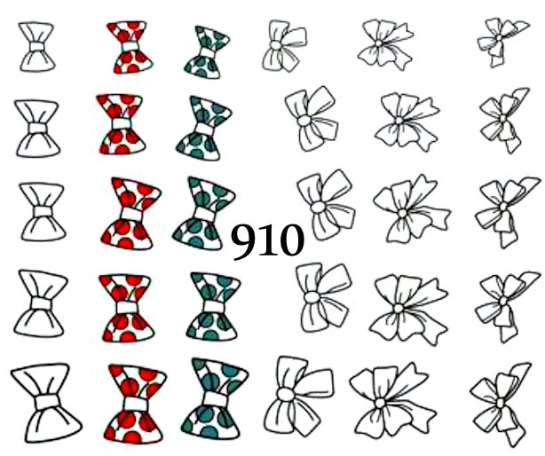 Naklejki wodne na paznokcie - nr 910