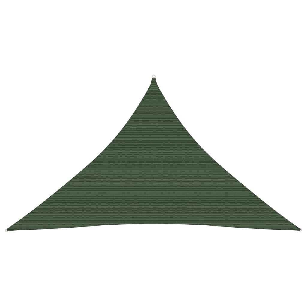 vidaXL Żagiel przeciwsłoneczny 160 g/m ciemnozielony, 3x3x4,2 m, HDPE 311474