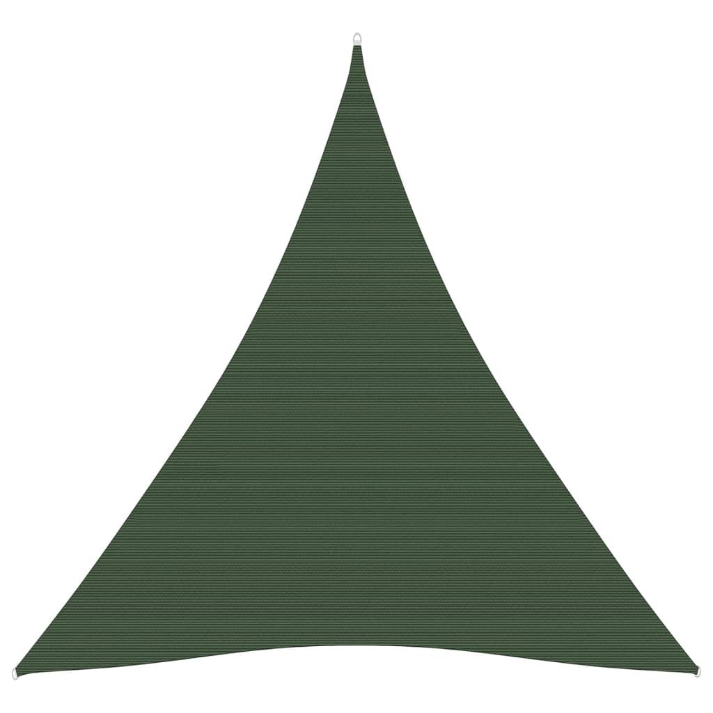 vidaXL Żagiel przeciwsłoneczny, 160 g/m, ciemnozielony, 3x4x4 m, HDPE vidaXL